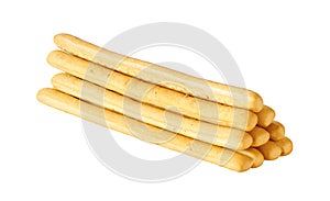 grissini or breadsticks isolated on white background. breadsticks isolated . Grissini sticks