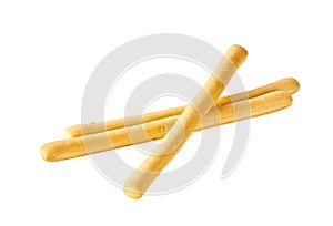 grissini- traditional italian bread snack isolated on the white background