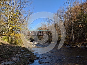 Grist Mill covered bridge in Jeffersonville, Vermont