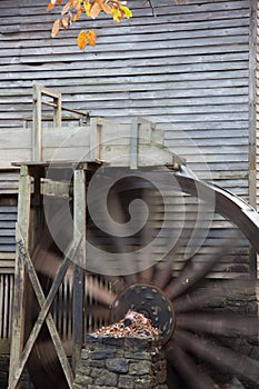 Grist mill with water wheel