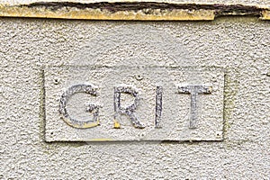 Grit sign photo