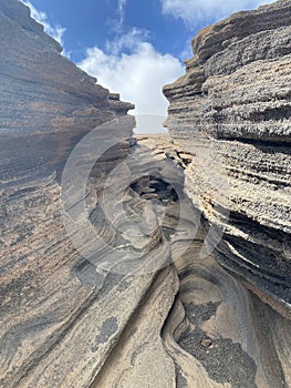 Grito del volcanic is a volcanic crack where you can walk.