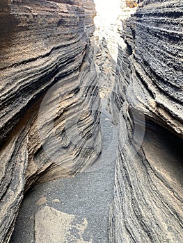 Grito del volcanic is a volcanic crack where you can walk. photo