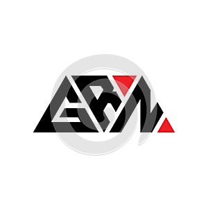 GRN triangle letter logo design with triangle shape. GRN triangle logo design monogram. GRN triangle vector logo template with red