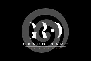 GRO abstract letter logo design