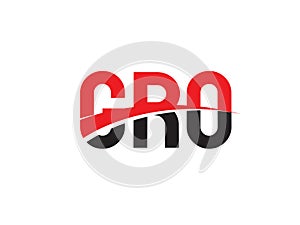 GRO Letter Initial Logo Design Vector Illustration