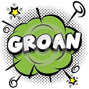 Groan Comic bright template with speech bubbles on colorful frames