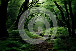 groaning wind wind passing through a dense forest producing a lo