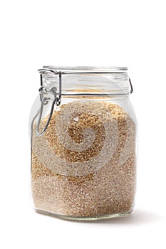 Groats In A Jar- Stock photo