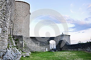 Grobnik,Croatia,August 2020.The old castle Kastel is located in the village of Grobnik.Since 1225 it has been property of princess