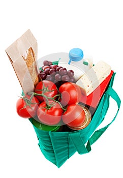 Groceries in Reuseable Bag