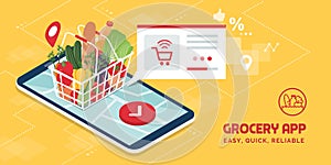 Grocery delivery at home and smartphone app