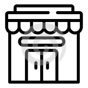 Grocery emporium icon outline vector. Alimentation retail center