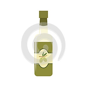 Grocery Food simple objects. Oil, sunflower oil and olive oil. Cartoon flat vector