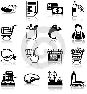 Grocery icons photo