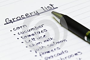 Grocery list