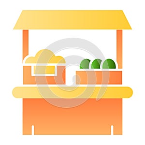 Grocery shop flat icon. Farm store color icons in trendy flat style. Market gradient style design, designed for web and