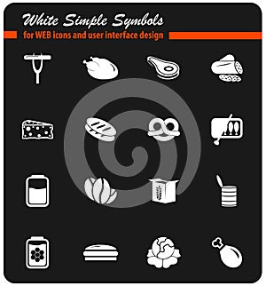 grocery store icon set