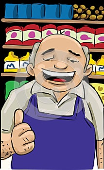 Grocery store salesman