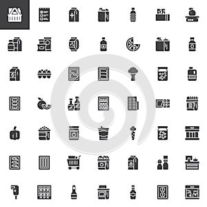 Grocery vector icons set