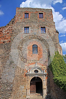 Grodno Castle in ZagÃ³rze ÅšlÄ…skie Poland, located on the top of the Choina Mountain 450 m above sea level.