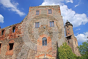 Grodno Castle in ZagÃ³rze ÅšlÄ…skie Poland, located on the top of the Choina Mountain 450 m above sea level.