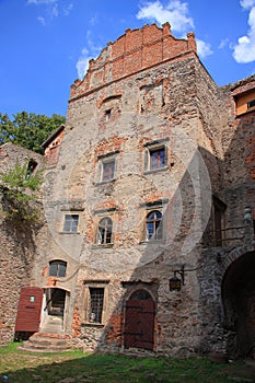 Grodno Castle in ZagÃ³rze ÅšlÄ…skie Poland, located on the top of the Choina Mountain 450 m above sea level.