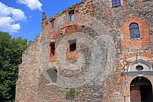 Grodno Castle in ZagÃ³rze ÅšlÄ…skie Poland, located on the top of the Choina Mountain 450 m above sea level.