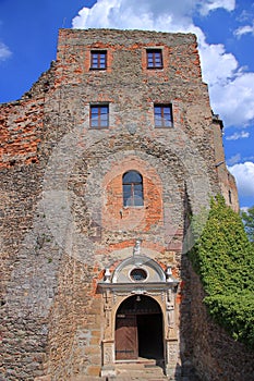 Grodno Castle in ZagÃ³rze ÅšlÄ…skie Poland, located on the top of the Choina Mountain 450 m above sea level.