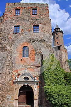 Grodno Castle in ZagÃ³rze ÅšlÄ…skie Poland, located on the top of the Choina Mountain 450 m above sea level.