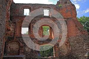 Grodno Castle in ZagÃ³rze ÅšlÄ…skie Poland, located on the top of the Choina Mountain 450 m above sea level.