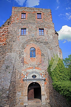 Grodno Castle in ZagÃ³rze ÅšlÄ…skie Poland, located on the top of the Choina Mountain 450 m above sea level.