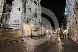 Grodzka Street at night