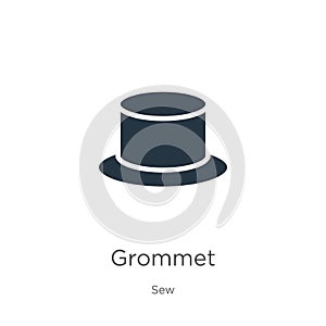 Grommet icon vector. Trendy flat grommet icon from sew collection isolated on white background. Vector illustration can be used