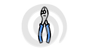 grommet pliers color icon animation