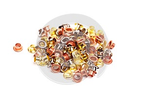 Grommets isolated on white background