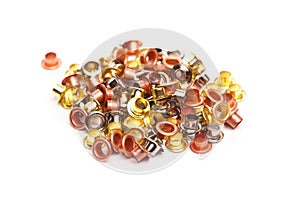 Grommets isolated on white background