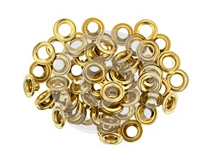 Grommets on a white background
