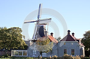 Groninger mill De Jonge Hendrik, Den Andel, Holland photo