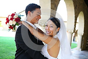 Groom and Bride at Wedding