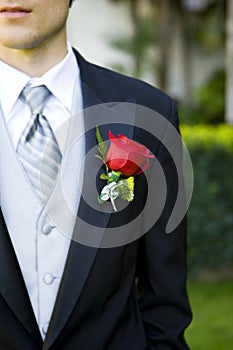 Groom corsage