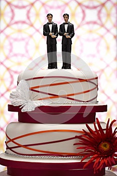 Groom Figurines on Wedding Cake