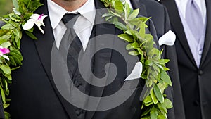 Groom's flowers - hawaiian wedding