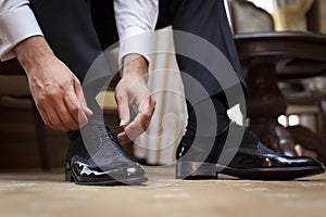 Groom shoes, or business shoes photo