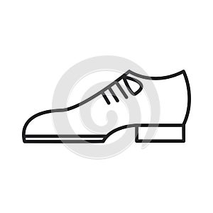 Groom shoes vector line icon, sign, illustration on background, editable strokes