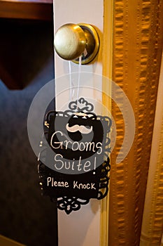 Groom Suite Please Knock Sign