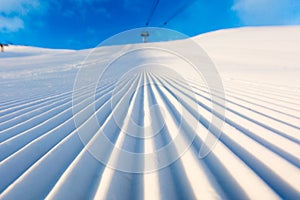 Groomed snow