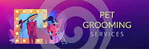 Grooming salon concept banner header