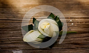 Grooms buttonhole flower photo