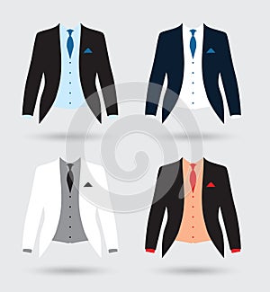 Grooms suit jacket outfit photo